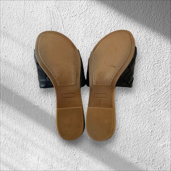 MIZ MOOZ Sandals Augustine Slides Woven Genuine Leather Slip On Black Size 6.5 - Picture 5 of 9